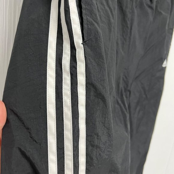Adidas Men's Straight Leg Black Three Striped Track Pants ankle zip Size XL - Picture 11 of 13